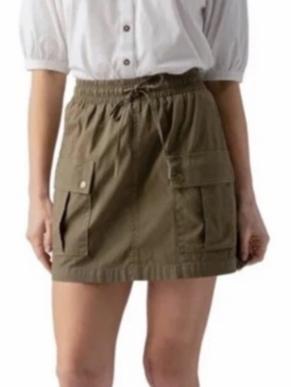 Sanctuary Standard Surplus Green Khaki Cargo Pull On Mini Utility Gorpcore Skirt